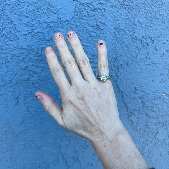 Vintage Cubic Zirconia Ring size 5 1/4 cocktail evening jewlery - Picture 9 of 10